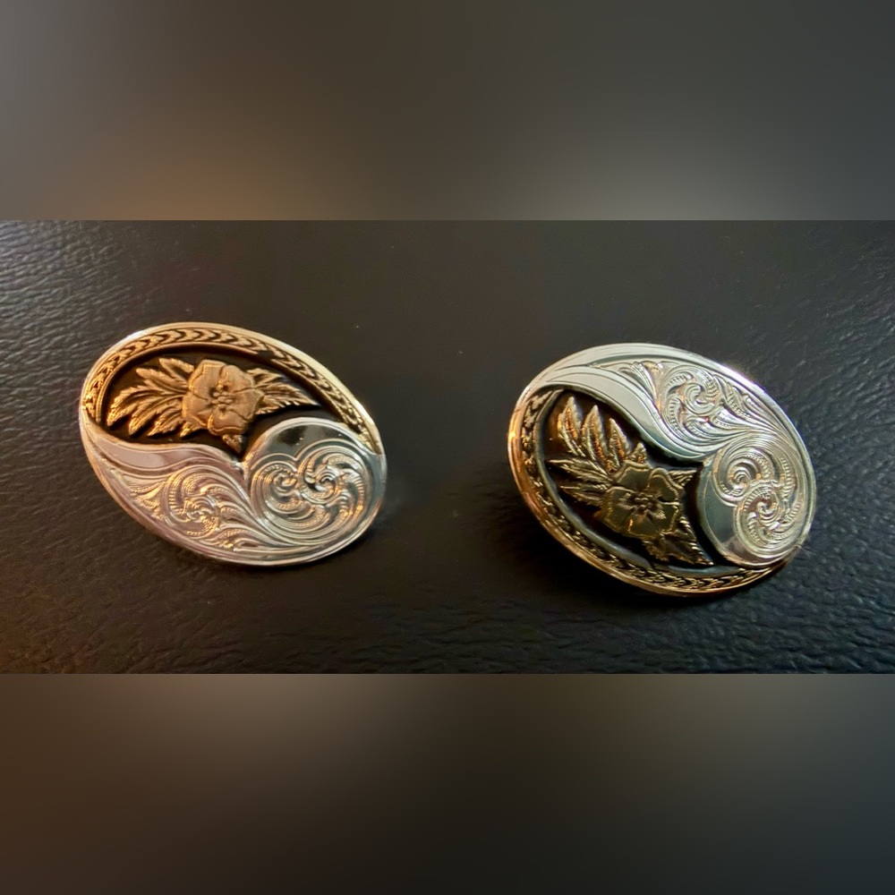 Silver and Gold Western Earrings